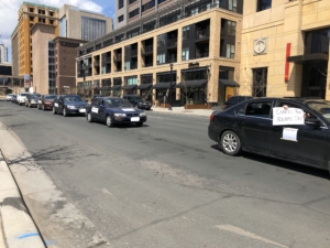 Minneapolis car caravan. Liberation photo. 